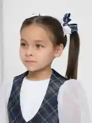 Темно-синий набор больших бантов двухцветных, 2 штуки