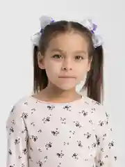 Сиреневый бантики для девочек, 2 штуки