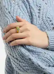 Оранжевый кольцо акриловое