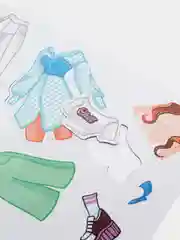 Алый кукла магнитная с нарядами