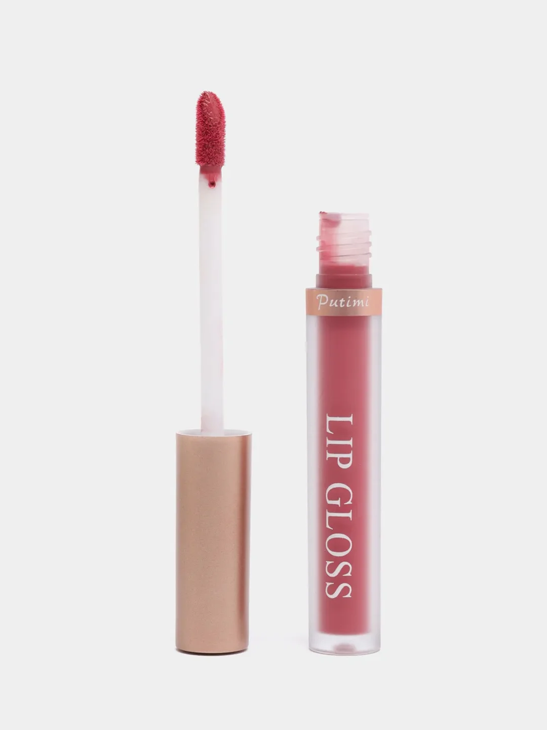 Тёмно-розовый помада для губ жидкая матовая PUTIMI LIP GLOSS, 8 топовых оттенков