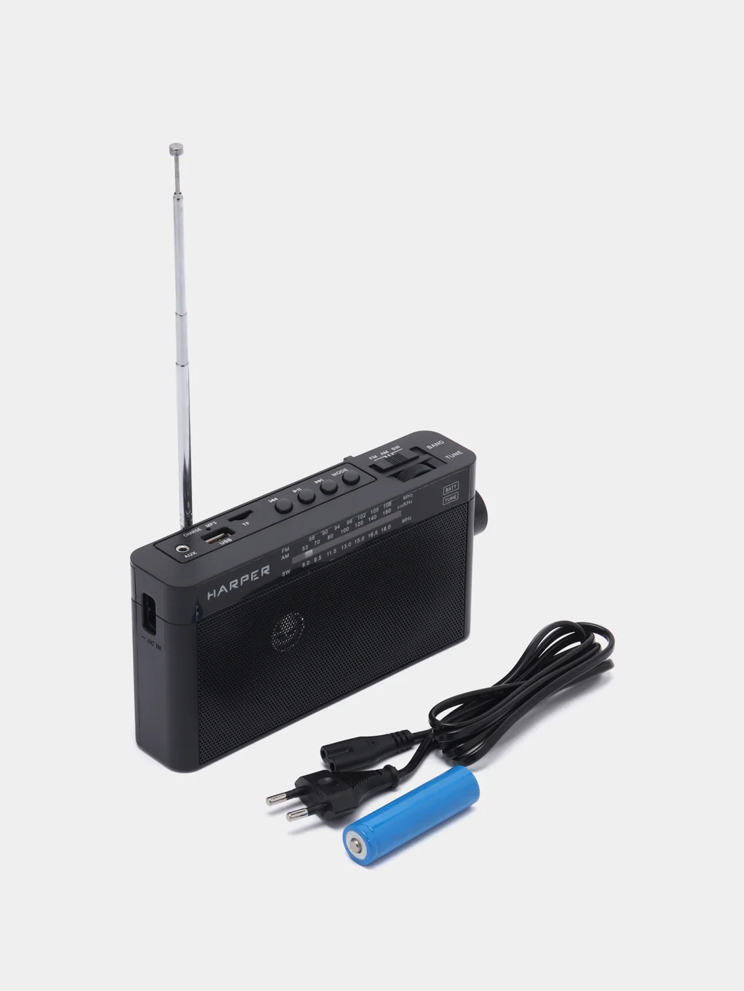 Радиоприемник FM, AM, SWс поддержкой MP3 и Bluetooth, Harper HDRS-377, черный