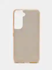 Золотой силиконовый усиленный чехол Samsung S22, с блестками