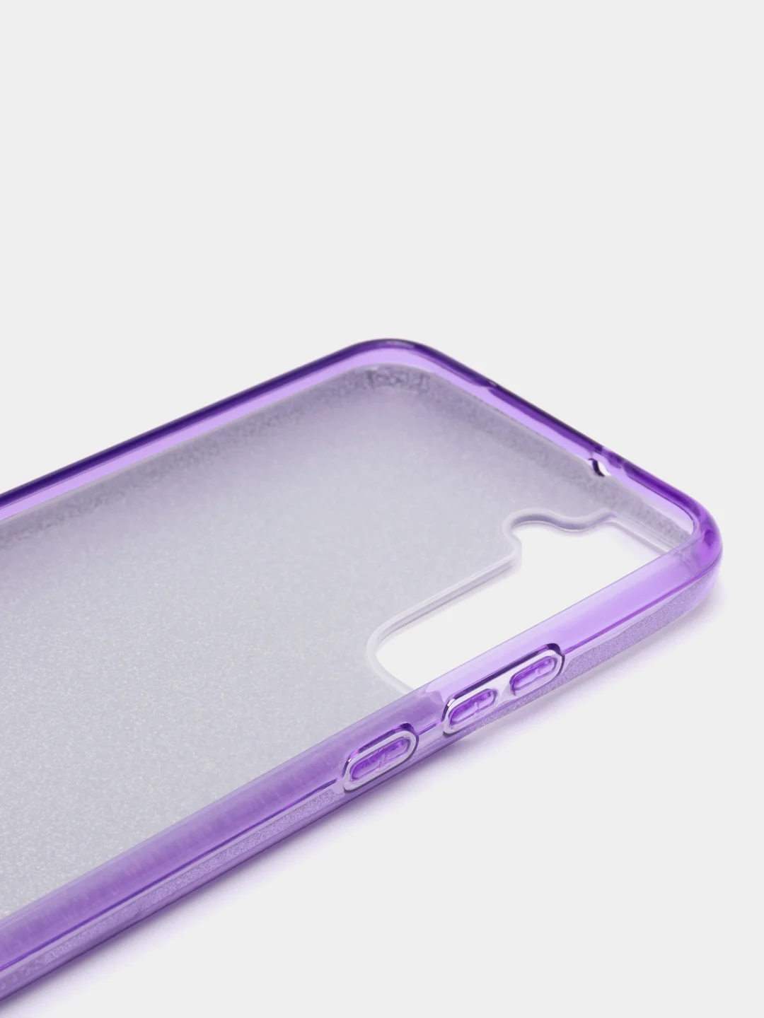 Сиреневый силиконовый усиленный чехол Samsung S22, с блестками