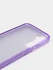Сиреневый силиконовый усиленный чехол Samsung S22, с блестками