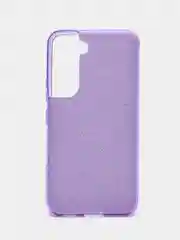 Сиреневый силиконовый усиленный чехол Samsung S22, с блестками