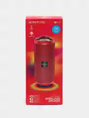 Красный портативная беспроводная колонка Borofone BR15, bluetooth