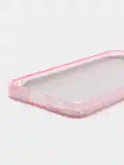 Розовый силиконовый усиленный чехол Samsung S22, с блестками