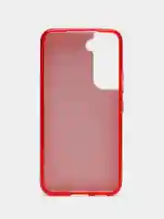Красный силиконовый усиленный чехол Samsung S22, с блестками