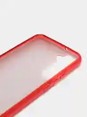 Красный силиконовый усиленный чехол Samsung S22, с блестками