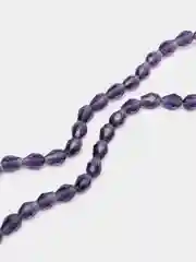 Серый меланж бусины в форме капли, прозрачные