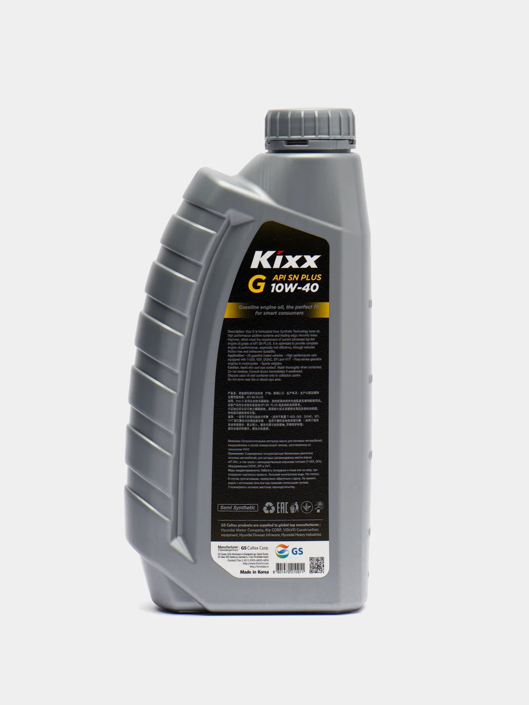 Масло моторное Kixx G SN Plus 10W-40, 1 л, полусинтетическое