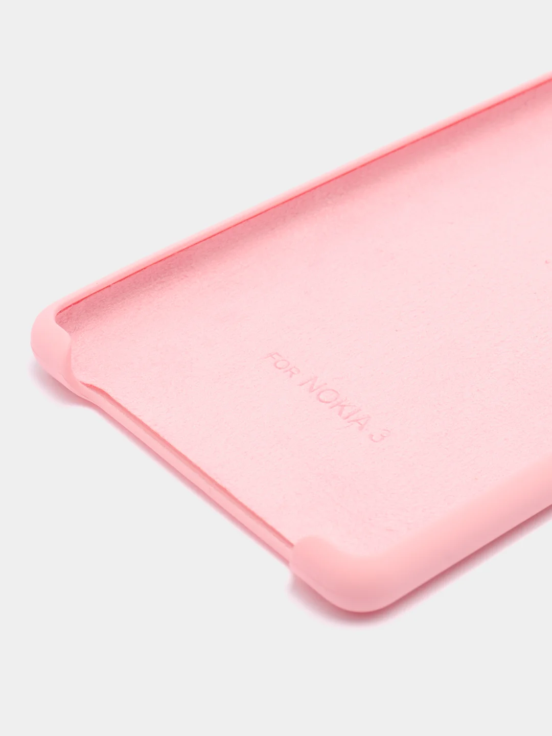 Розовый чехол силиконовый Silicone Cover Case для Nokia 3