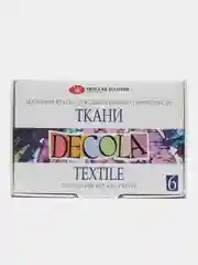 Набор акриловых красок для декоративного творчества "Deсola" по ткани 6 цветов