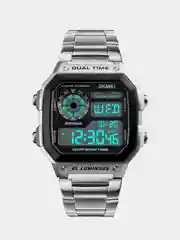 Серебряный мужские электронные наручные часы SKMEI 1335