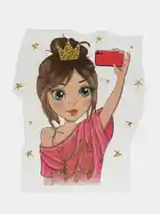 Пудровый термотрансфер/термонаклейка / аппликация "Люди"