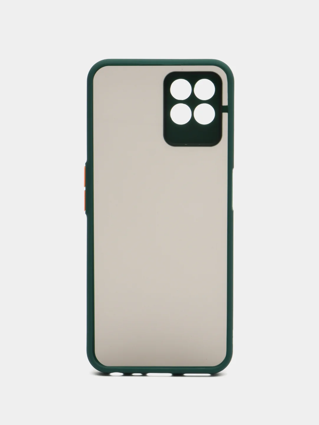 Белый чехол Realme 8I с защитой камеры и матовой спинкой