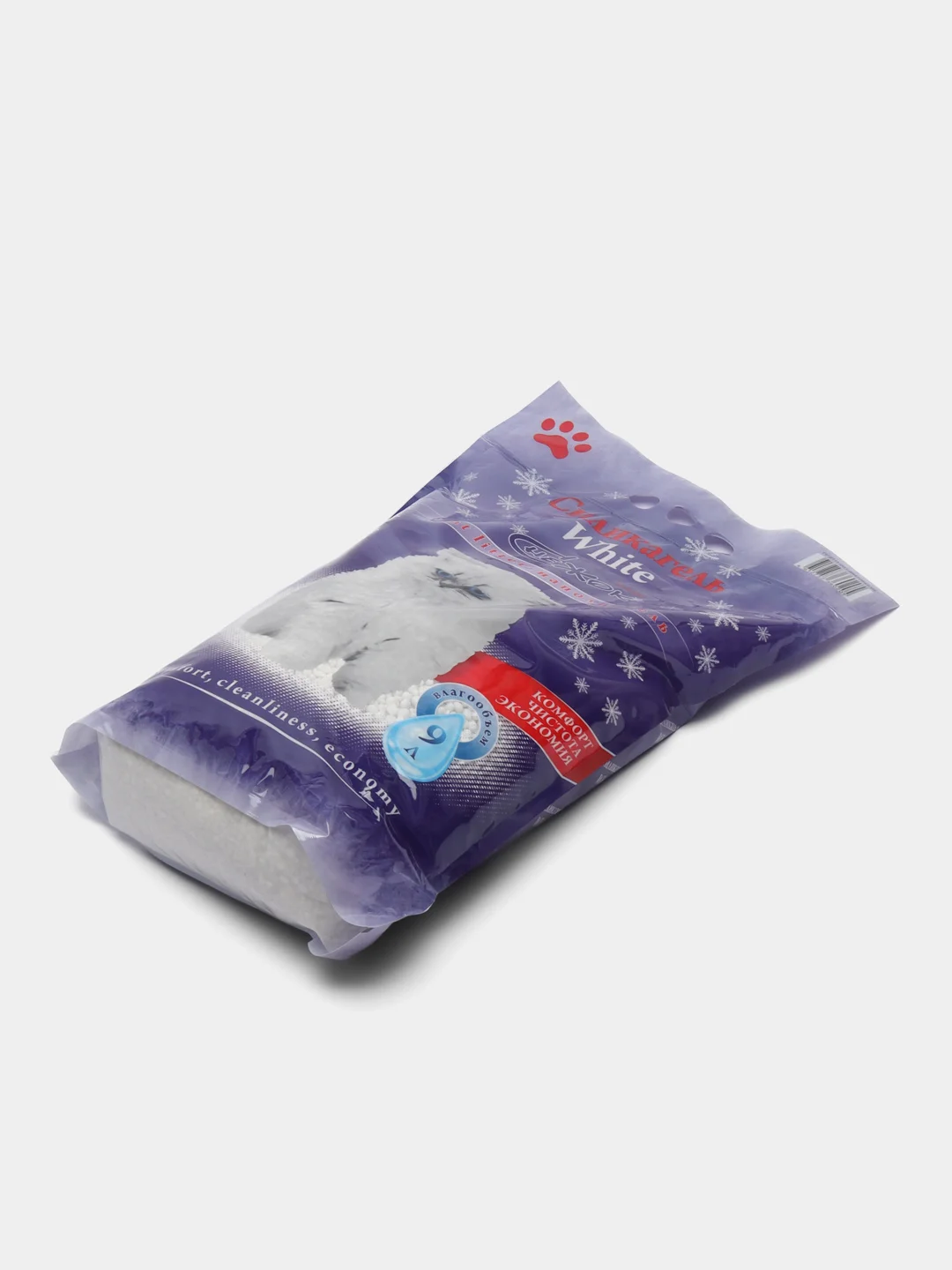 Наполнитель силикагелевый Снежок "White", 9 л