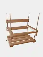 Качели подвесные деревянные / Садовые качели / Вес до 25 кг