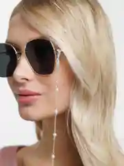 Серебряный цепь для очков