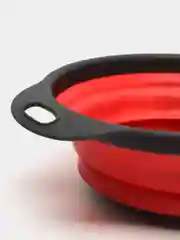 Красный дуршлаг силиконовый, складной