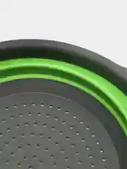 Бирюзовый дуршлаг силиконовый, складной
