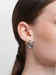 Золотой серьги-кольца женские, в стиле "Винтаж"