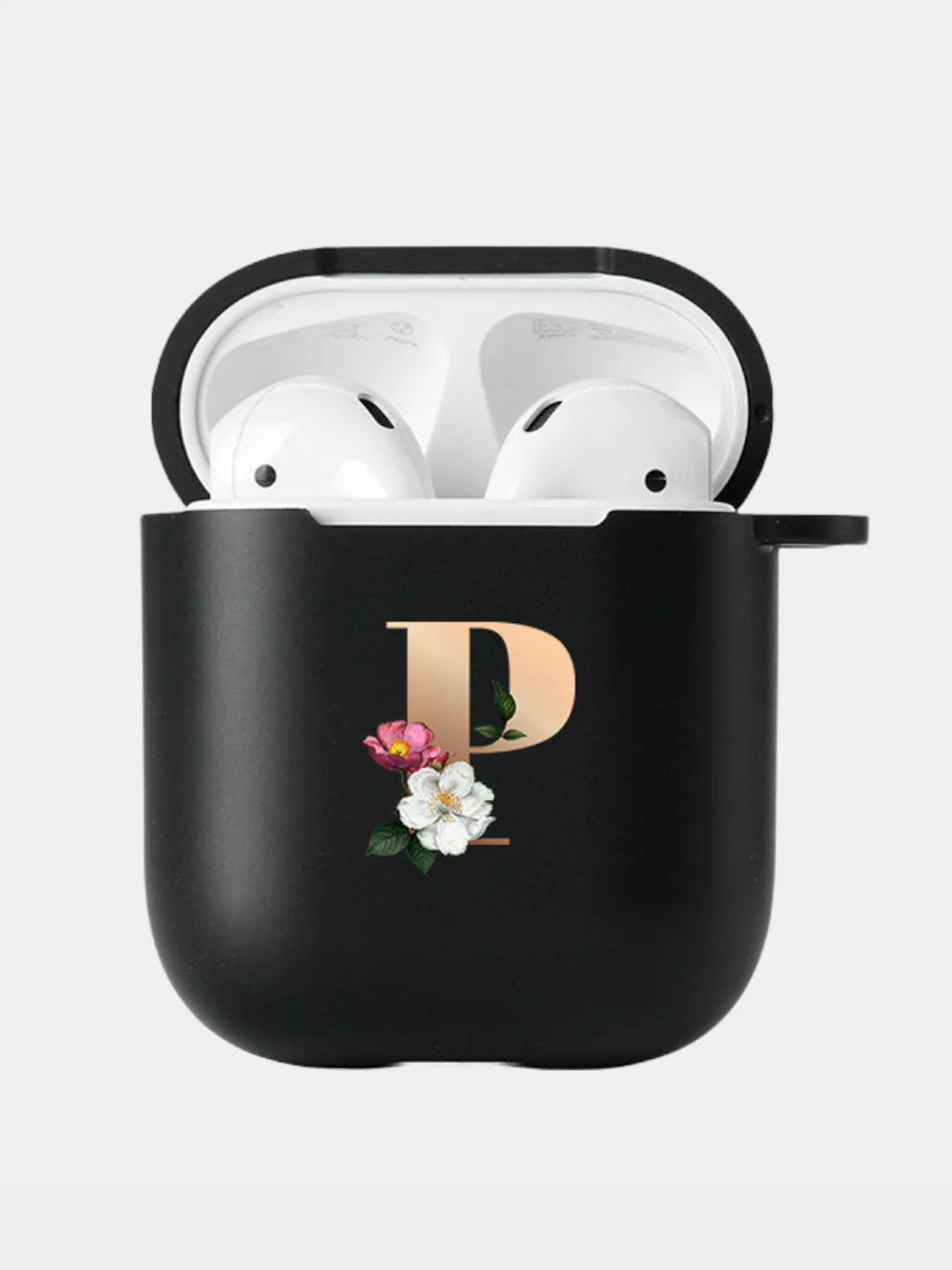 Белый чехол для наушников Apple Airpods 1 / 2 / 3 / Pro силиконовый с карабином