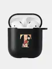 Бордовый чехол для наушников Apple Airpods 1 / 2 / 3 / Pro силиконовый с карабином