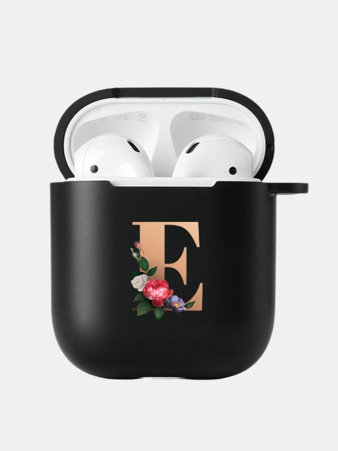 Черный чехол для наушников Apple Airpods 1 / 2 / 3 / Pro силиконовый с карабином
