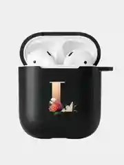 Коричневый чехол для наушников Apple Airpods 1 / 2 / 3 / Pro силиконовый с карабином