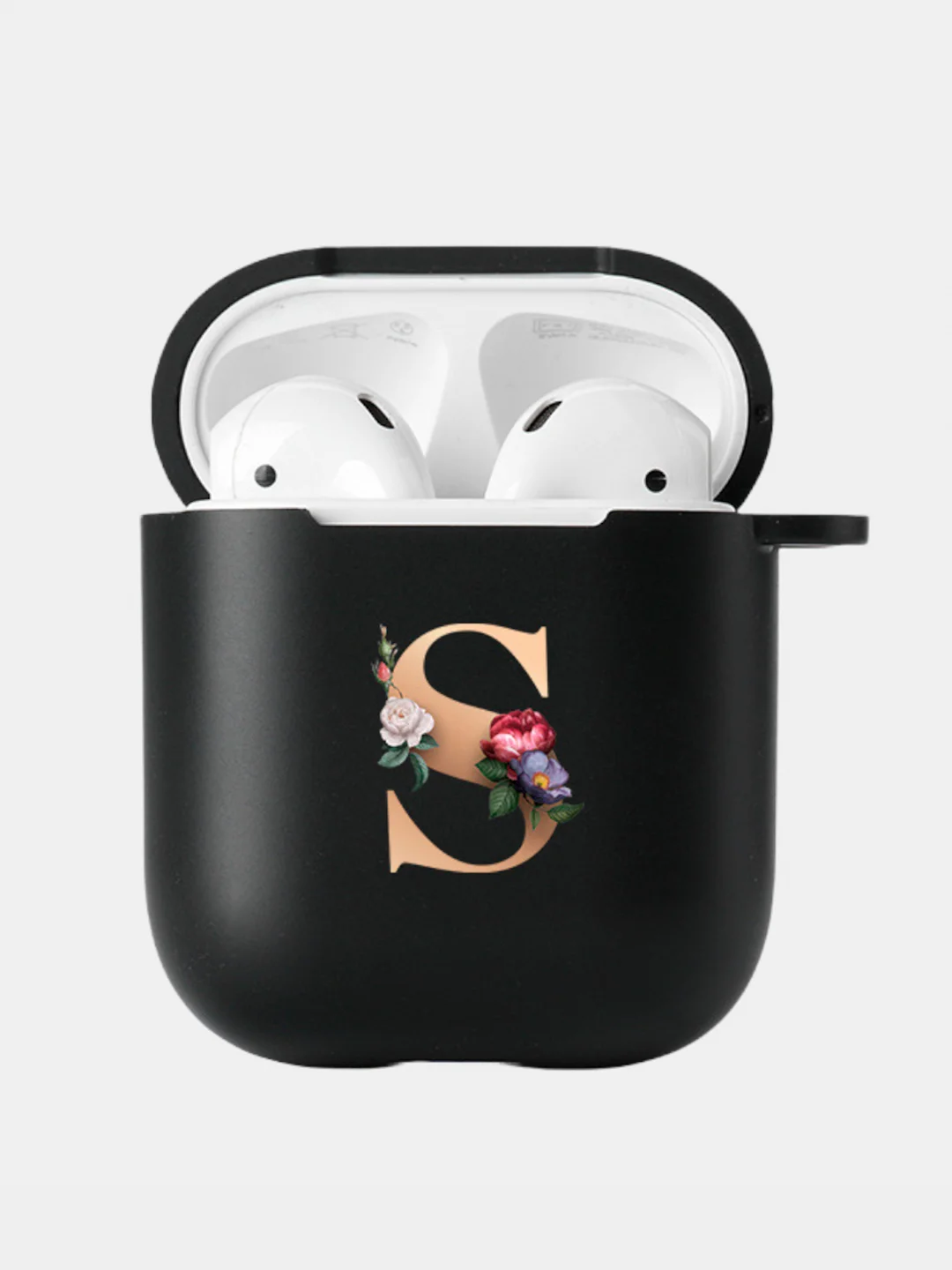Медный чехол для наушников Apple Airpods 1 / 2 / 3 / Pro силиконовый с карабином