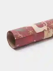 Бордовый упаковочная новогодняя бумага, 50 х 70 см