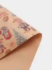 Золотистый хаки упаковочная новогодняя бумага, 50 х 70 см