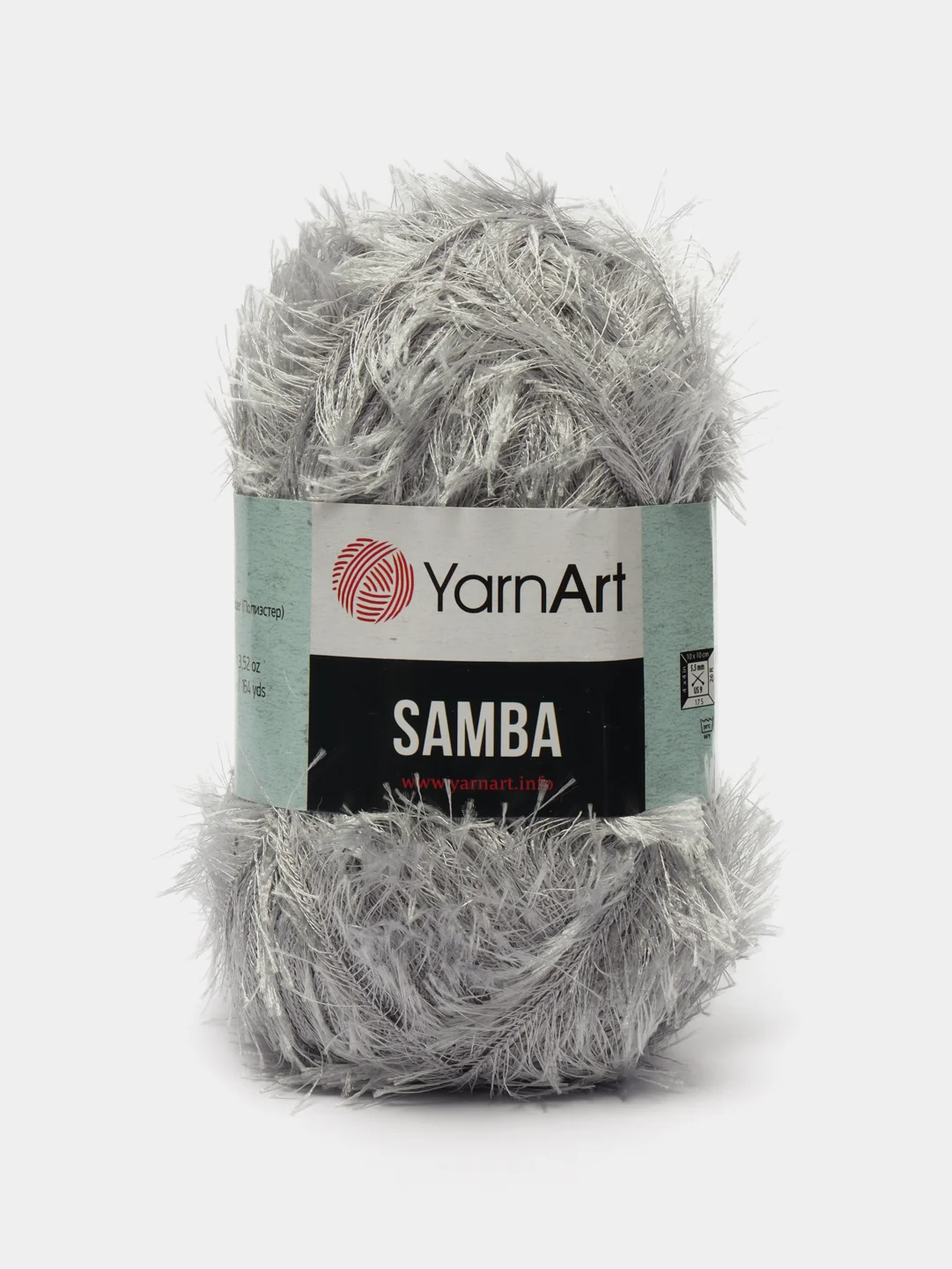 Серебряный пряжа Травка Ярн Арт Samba YarnArt, 100г ,150м, полиэстер