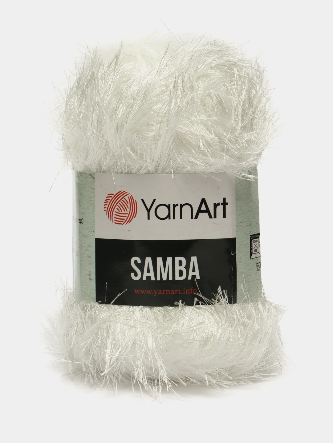 Белый пряжа Травка Ярн Арт Samba YarnArt, 100г ,150м, полиэстер