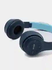 Темно-синий беспроводные наушники Bluetooth, c кошачьими светящимися ушками Cat