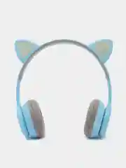 Синий беспроводные наушники Bluetooth, c кошачьими светящимися ушками Cat