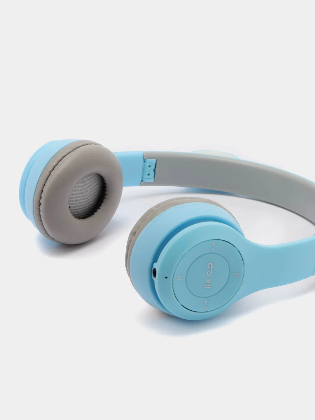 Синий беспроводные наушники Bluetooth, c кошачьими светящимися ушками Cat