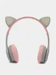 Серый беспроводные наушники Bluetooth, c кошачьими светящимися ушками Cat