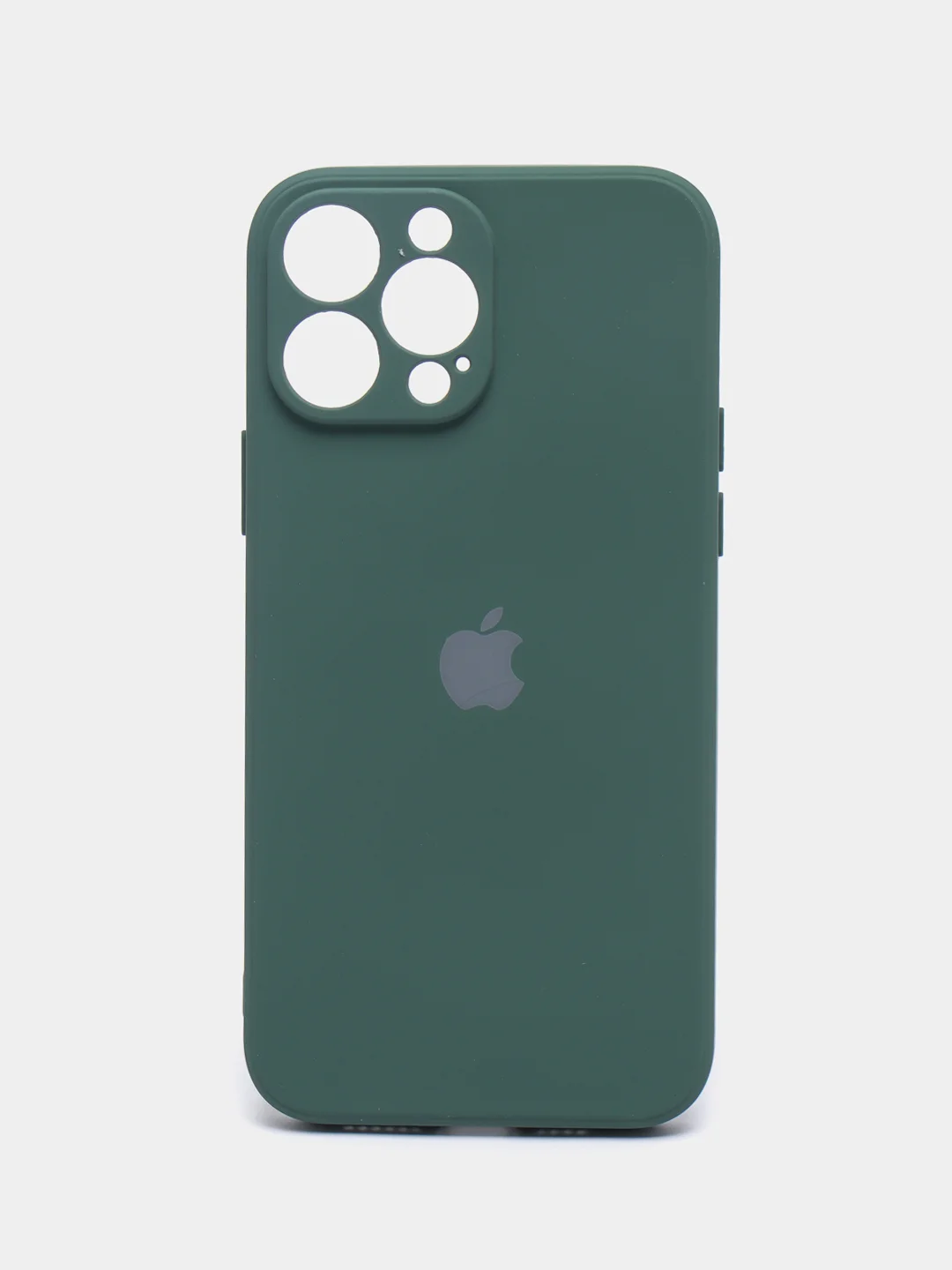 Зелёный хаки чехол на iPhone 11, 13, 12, XR, Pro, Max, Mini, бархатный