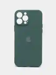 Зелёный хаки чехол на iPhone 11, 13, 12, XR, Pro, Max, Mini, бархатный
