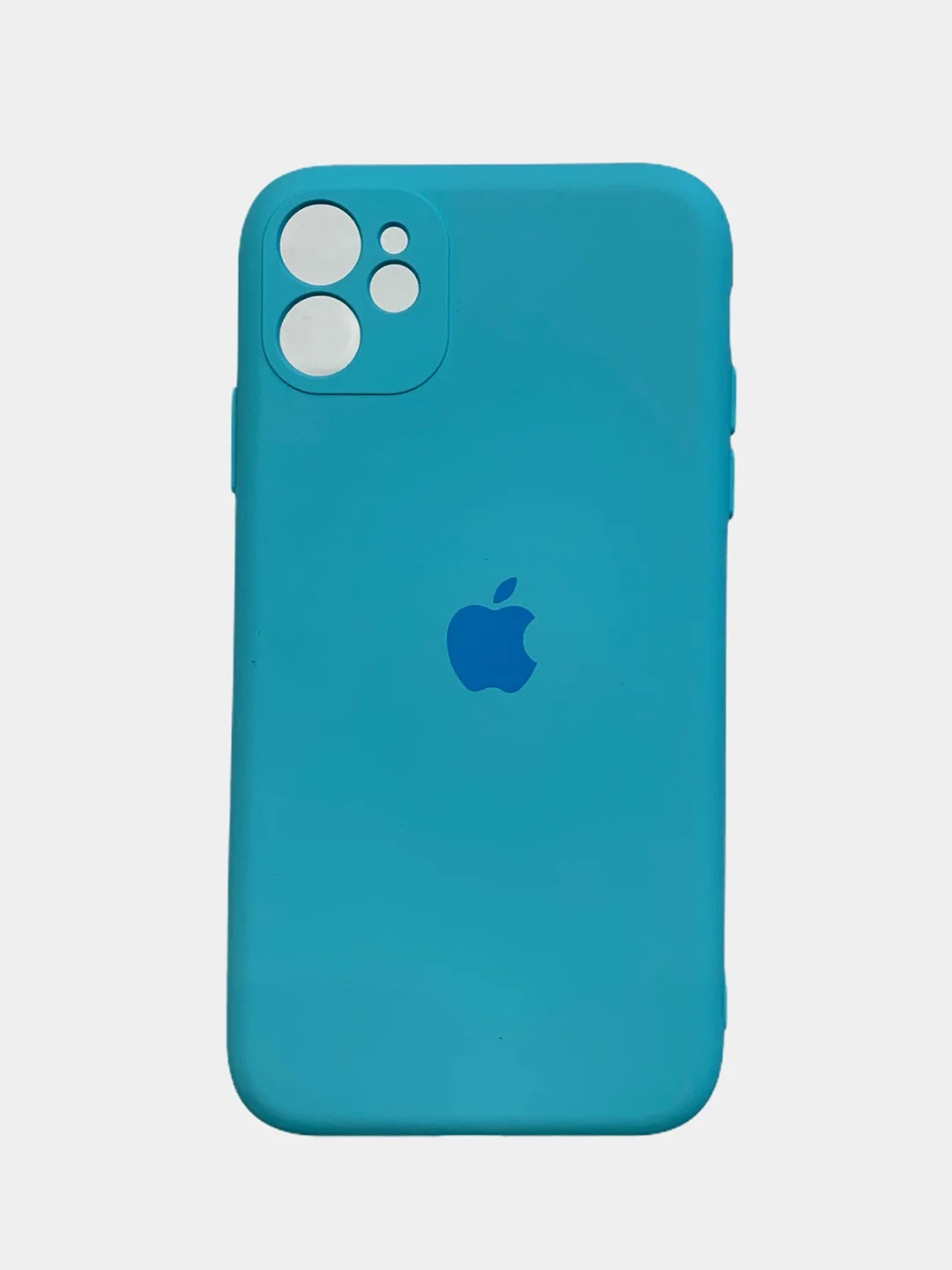Голубой чехол на iPhone 11, 13, 12, XR, Pro, Max, Mini, бархатный