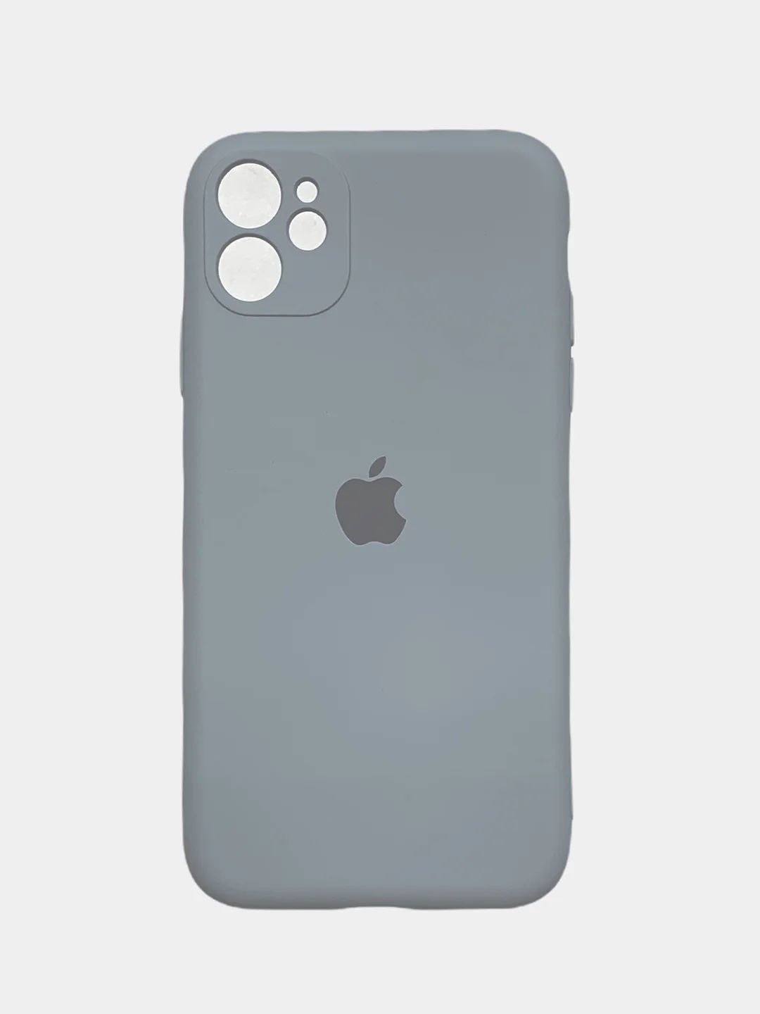 Серый меланж чехол на iPhone 11, 13, 12, XR, Pro, Max, Mini, бархатный