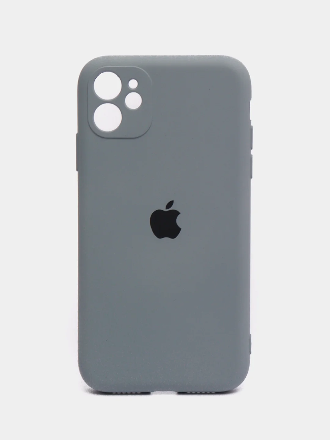 Серый меланж чехол на iPhone 11, 13, 12, XR, Pro, Max, Mini, бархатный