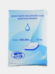 Пеленка медицинская, впитывающая, одноразовая, 15 штук, 60 х 90