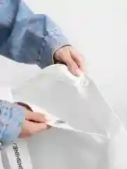 Белый шоппер "Море зовет", с принтом