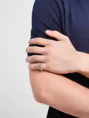 Угольный кольцо "Коготь", мужской перстень