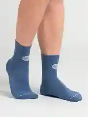Синий меланж носки спортивные