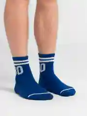 Синий носки с принтом "Цифры"